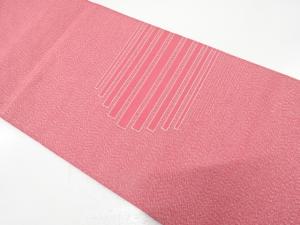 綴れ　横段模様織り出し　名古屋帯